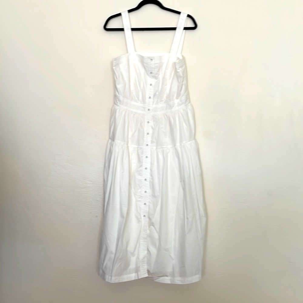 New Banana Republic, off-white Poplin dress.